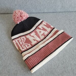PINK Nation Beanie HAT Victoria’s Secret Pom One Size Knit